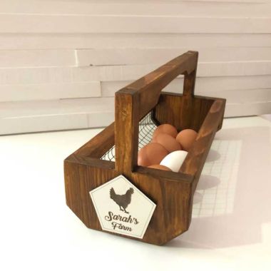 Personalised Farm Family Egg Collection Basket